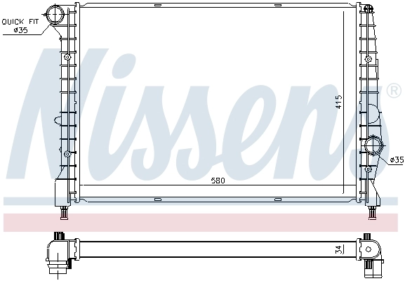 Radiador 60058 Nissens