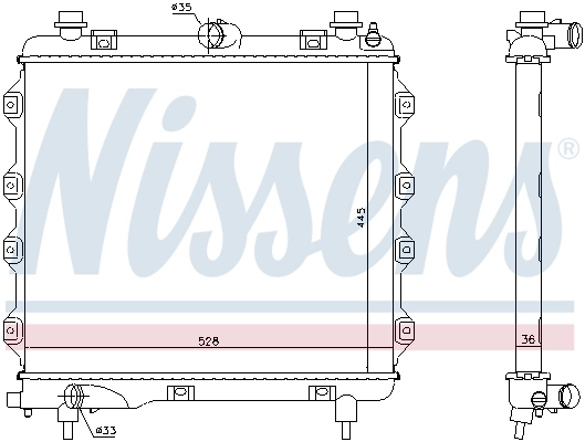 Radiador 61024 Nissens