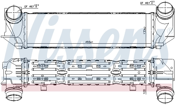 Enfriador de aire de admisión Nissens 96322
