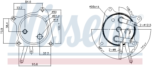 Radiador de refrigeración de la transmisión Nissens 91119