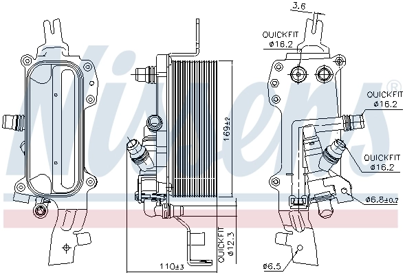Radiador de refrigeración de la transmisión 90838 Nissens