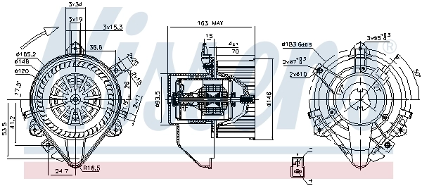 Ventilador interior Nissens 87131