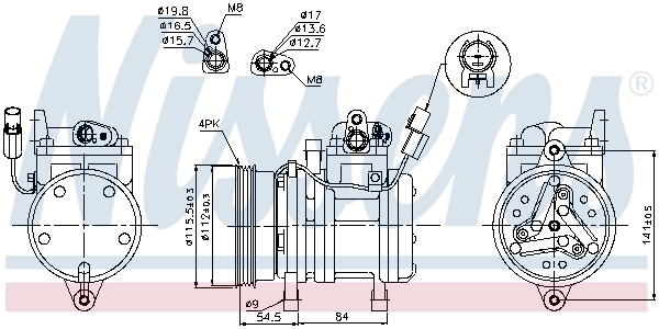 89255 Nissens Compresor climatizador