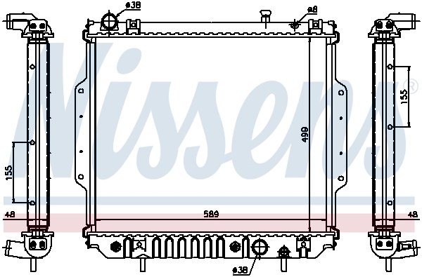 Radiador 61020A Nissens
