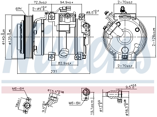 Compresor de ac Nissens 890882