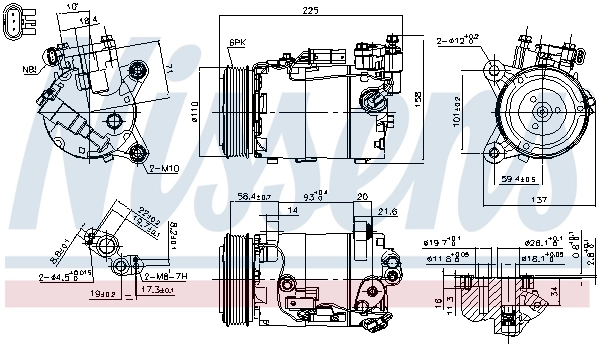 890600 Nissens Compresor climatizador
