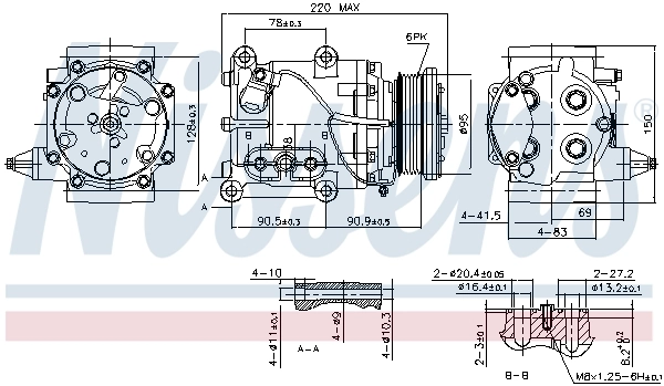 Compresor de ac Nissens 89365