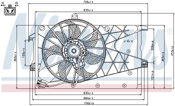 Electroventilador del motor para Opel Meriva A 