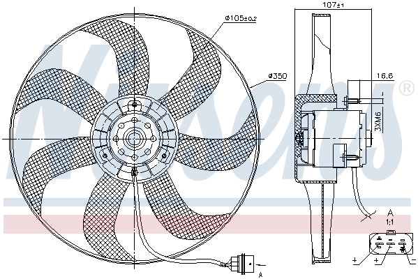 Ventilador de refrigeración del motor Nissens 85725
