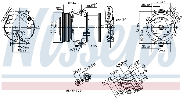 Compresor de ac Nissens 890339