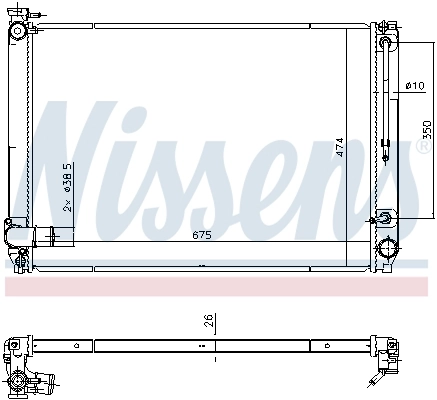 Radiador 646887 Nissens
