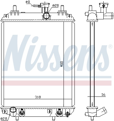 Radiador 617548 Nissens
