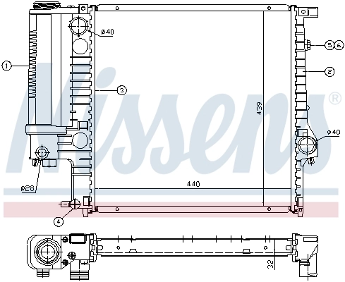 Radiador 60623 Nissens