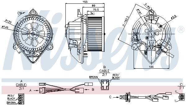 Ventilador interior Nissens 87050