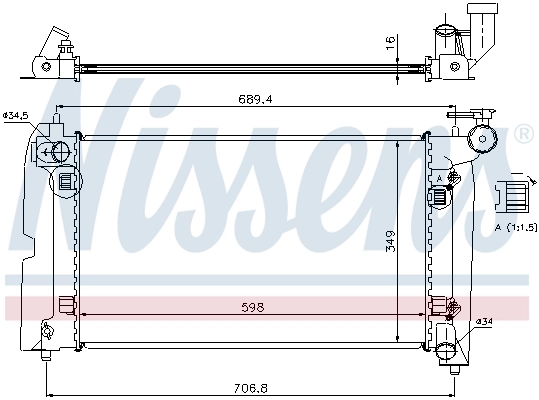 Radiador 64648A Nissens