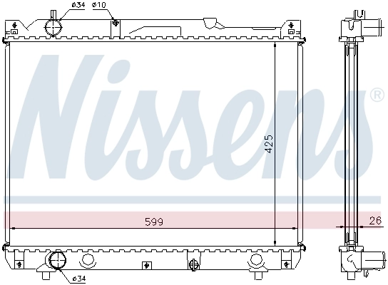 Radiador 64196A Nissens