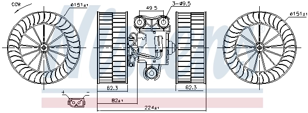 Ventilador habitáculo 87340 Nissens