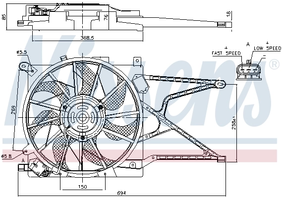Ventilador de refrigeración Nissens 85188