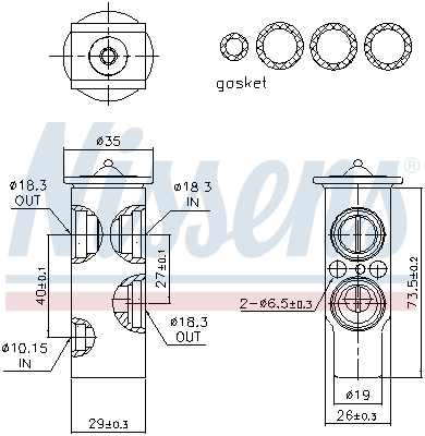 Válvula TRV, aire acondicionado  Nissens 999353