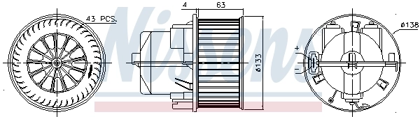 Ventilador interior Nissens 87223