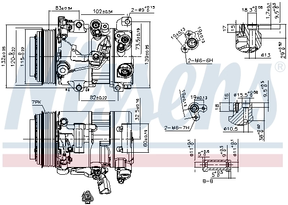 Compresor ac Nissens 890156 precio, desde 299,54 EUR