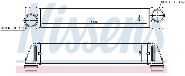 Enfriador de aire de admisión Nissens 96607
