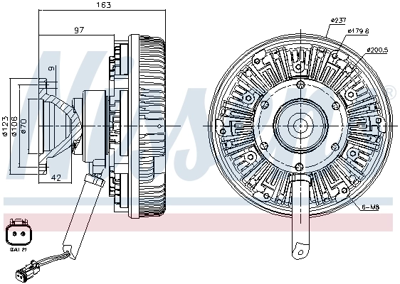 86106 Nissens Embrague viscoso