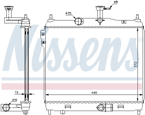 Radiador de água Nissens 67512