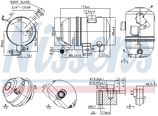 Filtro deshidratante Nissens 95520