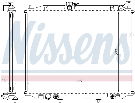 Radiador de água Nissens 68709A