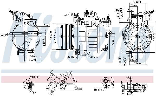 Compresor de ac Nissens 890419