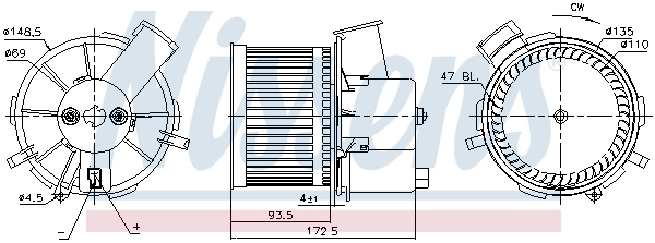 Ventilador habitáculo 87405 Nissens