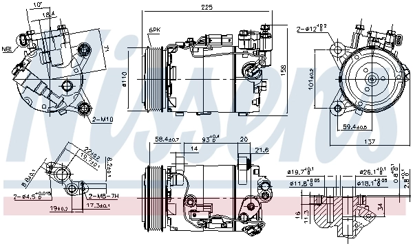 Compresor ac Nissens 890098 precio, desde 389,69 EUR