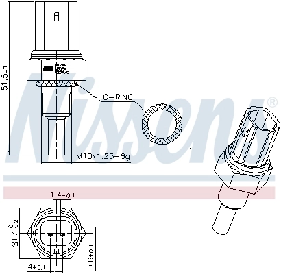 Sensor de temperatura del motor Nissens 207066