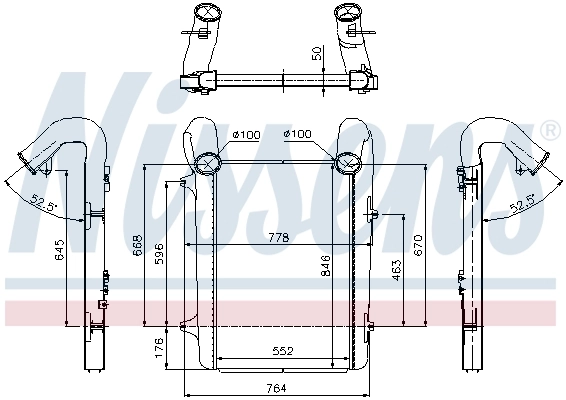 Radiador de aire, intercooler DAF 105  ()