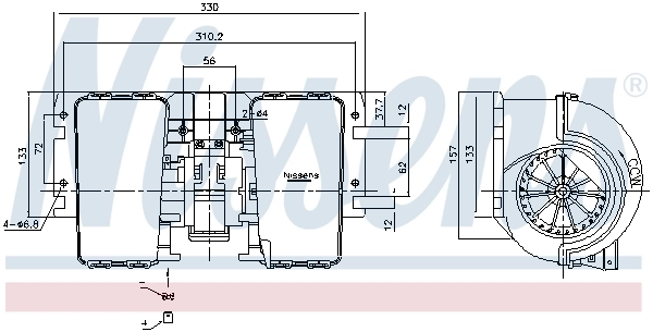 Motor del ventilador trasero del calefactor A0008304504 Mercedes
