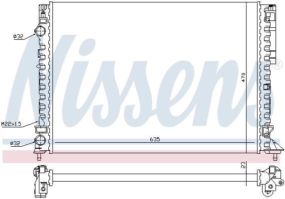 Radiador 63843A Nissens