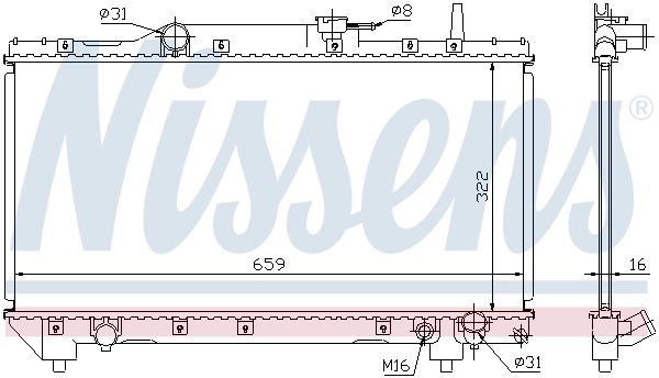 Radiador 64837A Nissens