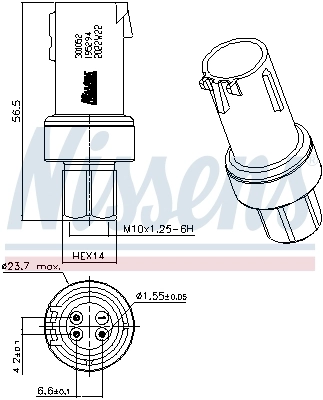 Sensor AC Nissens 301052