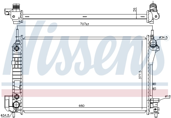 Radiador 630703 Nissens