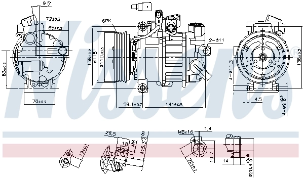 890551 Nissens Compresor climatizador
