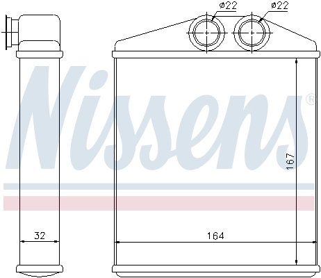 72661 Nissens Radiador interior