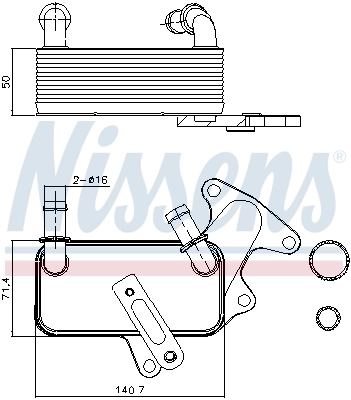 Radiador de refrigeración de la transmisión Nissens 91129