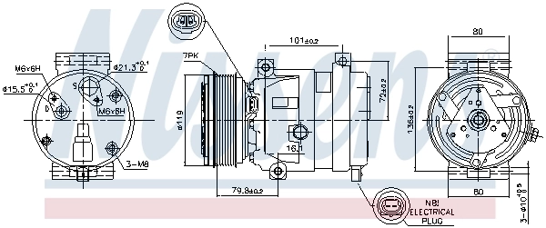 Compresor ac Nissens 89267 precio, desde 302,07 EUR
