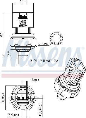 Sensor AC Nissens 301100