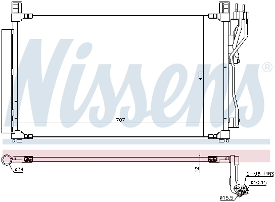 940606 Nissens Radiador de aire acondicionado