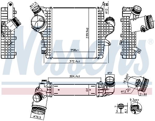Intercooler 961304 Nissens