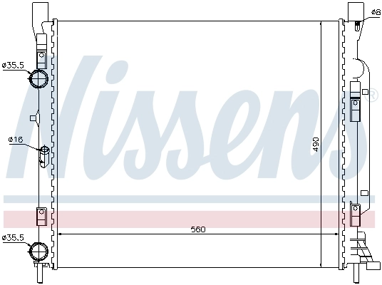 Radiador 637623 Nissens