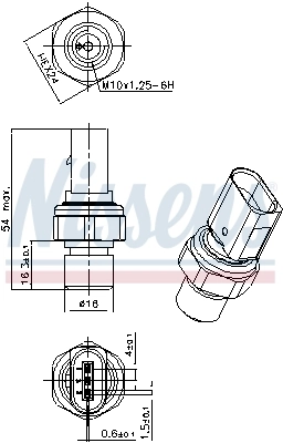 Sensor AC Nissens 301101