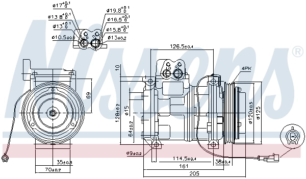 Compresor de aire acondicionado 89414 Nissens